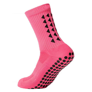 Coral Pink Grip Socks for Kids – Comfort & Confidence Every Step